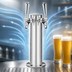 Thumbnail image #3 for Air-Cooled Single 3-Inch Column Beer Draft Tower with 2 Faucets, Polished Stainless Steel