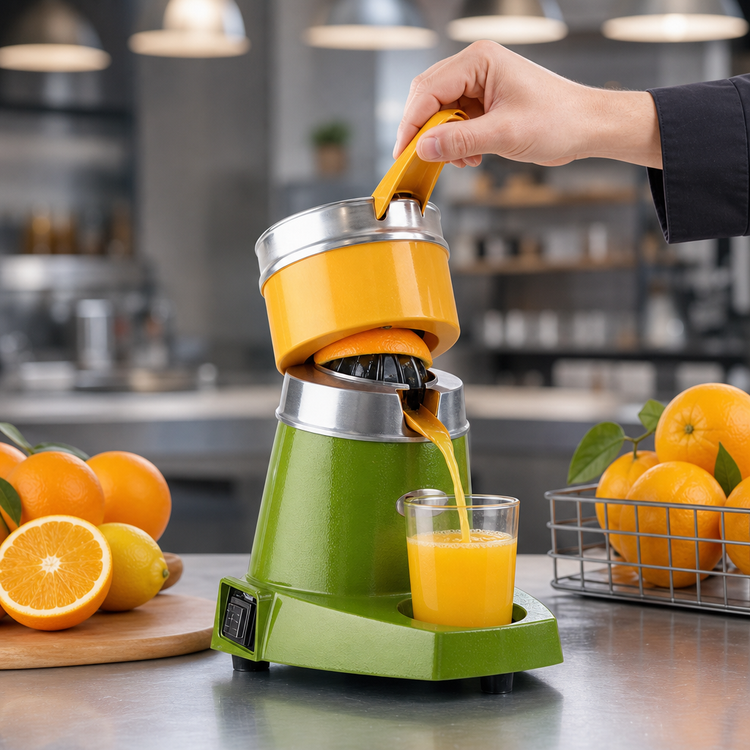 Product image #4 for Trento Santos SANTOS 11 Commercial Countertop Citrus Juicer with Lever, Automatic Pulp Ejection, Green