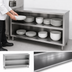 Thumbnail image #3 for John Boos Open Front Stainless Steel Dish Cabinet with Mid-Shelf, 48 x 15 x 35 Inches