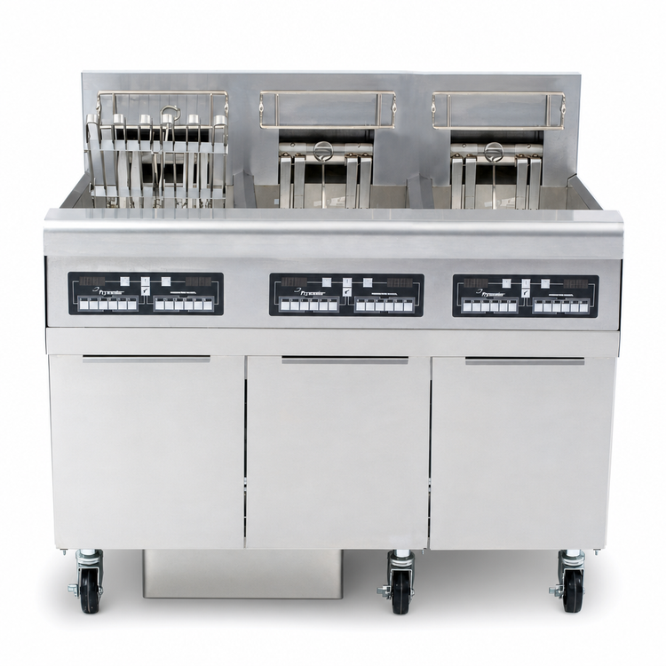 Product image #3 for Frymaster RE High Efficiency Three-Tank Electric Fryer Battery with Built-In Filtration