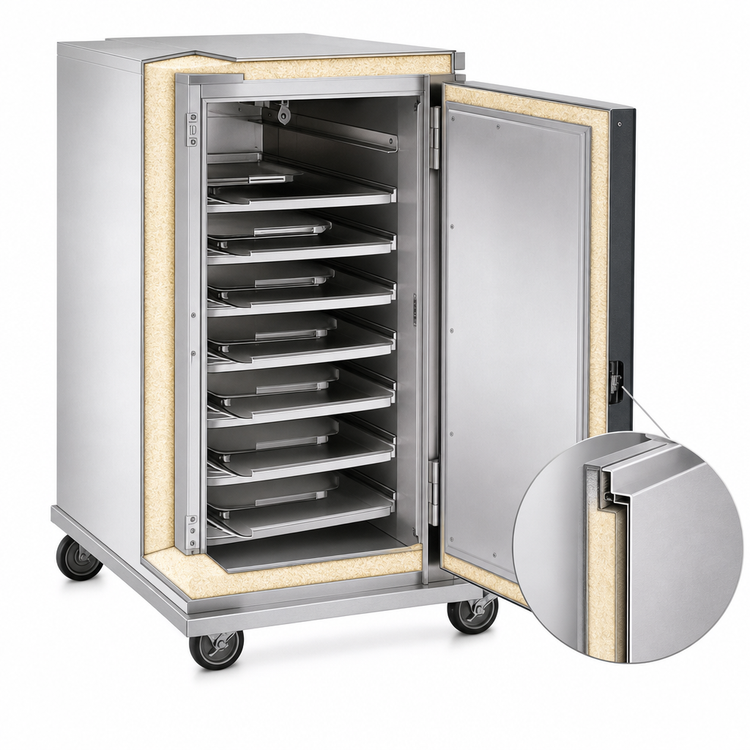 Product image #3 for Correctional Insulated Mobile Heated Cabinet, 1 Compartment, 9 Pan Capacity, 120V