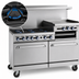 Thumbnail image #3 for Imperial Pro Series 60-Inch Commercial Gas Range with 4 Open Burners, 36-Inch Griddle, and 2 Convection Ovens