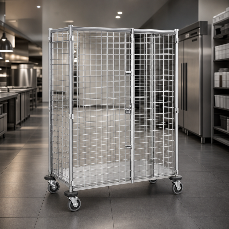 Product image #3 for Metro Super Erecta Heavy-Duty Mobile Stainless Steel Security Cage
