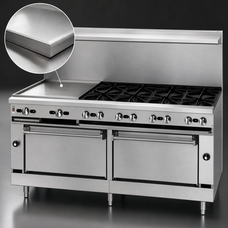 Product image #3 for Jade Bistro 36-Inch Shallow-Depth Gas Restaurant Range with 36-Inch Griddle and Standard Oven