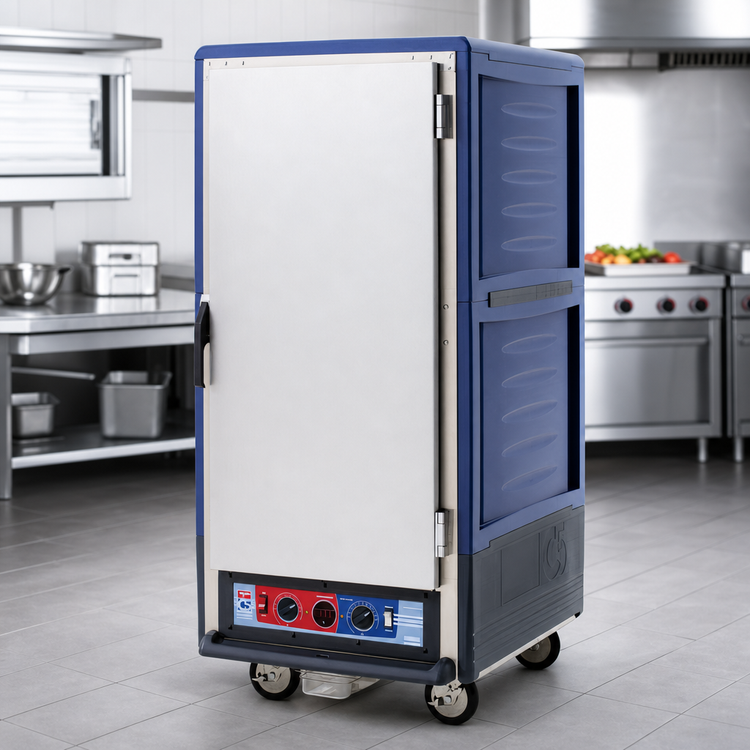 Product image #3 for Metro C5 3 Series 3/4 Height Combination Proofing and Holding Cabinet, Low Watt, Blue Insulation Armour, Full-Length Solid Doors