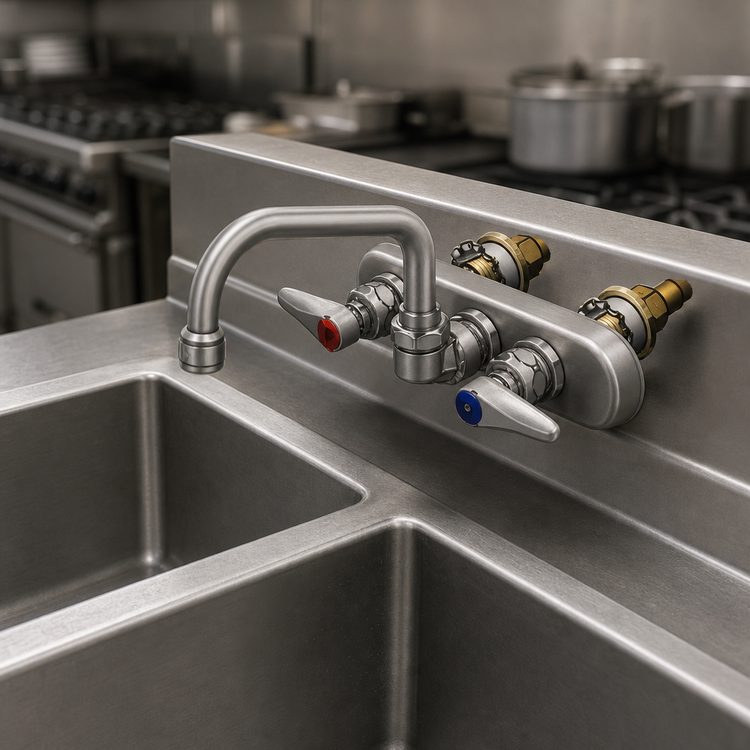 Product image #3 for T&S Brass B-1115-XS Bronze Workboard Faucet with 4-Inch Centers and Quarter-Turn Eterna Cartridges
