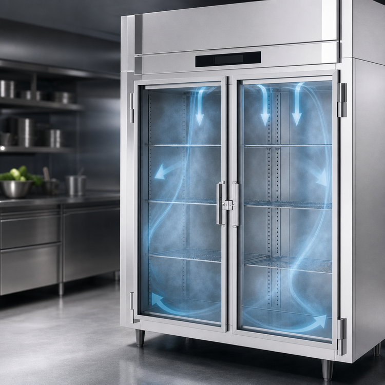 Product image #3 for Victory UltraSpec FSA-2N-S1-G-HC Shallow Depth 2-Section Glass Door Reach-In Freezer