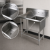 Thumbnail image #3 for John Boos Pro-Bowl 1-Compartment Stainless Steel Sink with Left Drainboard and 10-Inch Backsplash, 18 x 24 x 12 Bowl