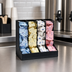 Thumbnail image #3 for Dispense-Rite GFBO-4BT 4-Section Black Polystyrene Packeted Condiment Organizer