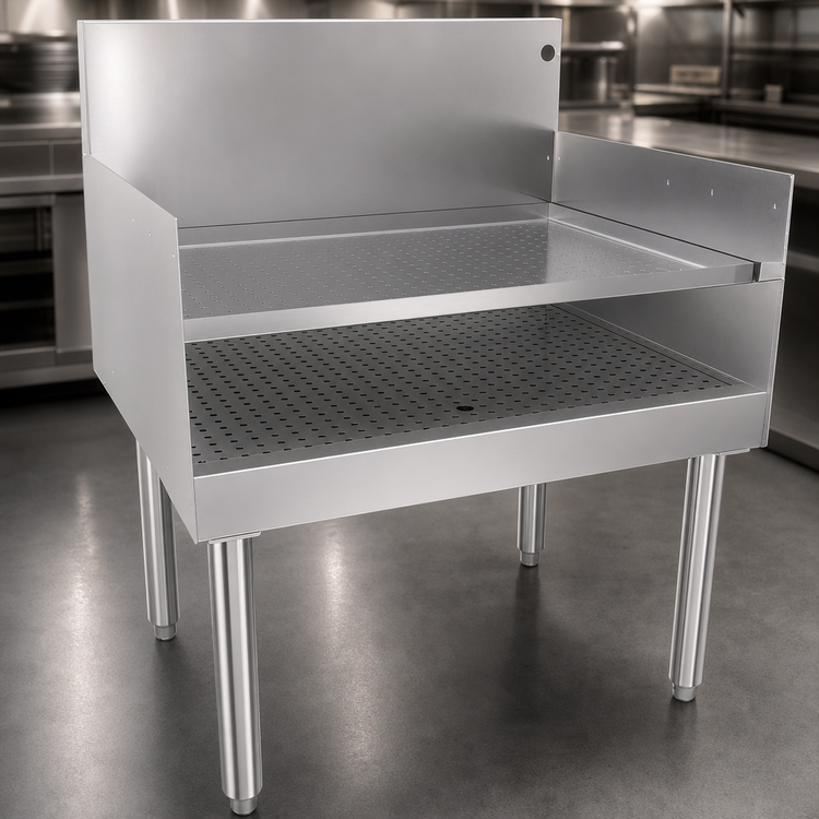 Product image #3 for Glastender Freestanding Recessed Drainboard, 30 Inch Wide x 24 Inch Deep, Stainless Steel