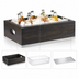Thumbnail image #3 for Cal-Mil Cinderwood Rectangular Oak Wood Ice Housing with Clear Polycarbonate Pan and Condensation Liner