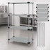 Thumbnail image #3 for Quantum 4-Shelf Solid Stainless Steel Stationary Shelving Starter Kit, 30W x 21D x 74H