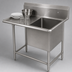 Thumbnail image #3 for John Boos Pro-Bowl Single-Compartment 14-Gauge Stainless Steel Sink with Left Drainboard and 10-Inch Backsplash