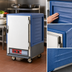 Thumbnail image #3 for Metro C5 3 Series Mobile Half-Height Heated Holding Cabinet with Blue Insulation Armour, Solid Door and Fixed Wire Slides