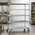 Thumbnail image #3 for MetroMax Q 5-Shelf Mobile Polymer Shelving Starter Unit, 60W x 18D x 80H