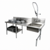 Thumbnail image #3 for 72-Inch Straight Soiled Dish Table with Right-to-Left Operation, 18/304 Stainless Steel Top, and Pre-Rinse Sink