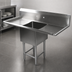 Thumbnail image #3 for John Boos Pro-Bowl 1-Compartment Sink with Left and Right 18-Inch Drainboards, 18 x 18 x 12-Inch Bowl, 16-Gauge Stainless Steel