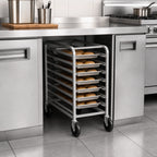 Thumbnail image #3 for Channel Manufacturing 430S Under-Counter Stainless Steel End-Load Bun Pan Rack, 8 Full-Size Pan Capacity