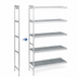 Thumbnail image #3 for Fermostock 5-Tier Polymer Shelving Unit Expansion Kit, 59W x 14D x 83H, Add-On Unit