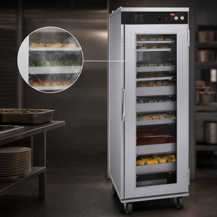Product image #3 for Hatco Flav-R-Savor Tall Humidified Holding Cabinet with Single Lexan Door, 17 Sheet Pan Capacity