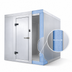 Thumbnail image #3 for AmeriKooler Quick Ship Indoor Floorless Walk-In Cooler, 8' x 10', Remote R-448A, 35°F