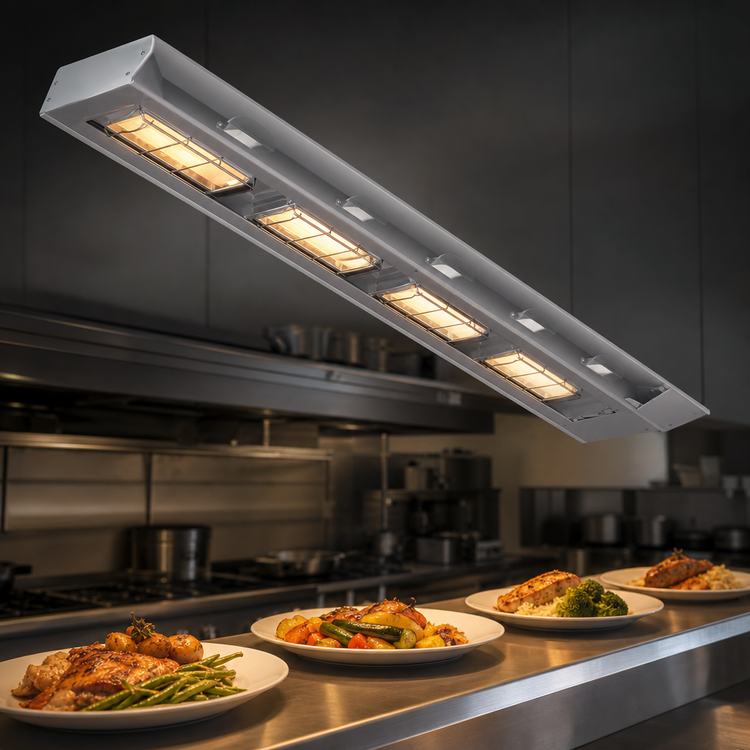 Product image #3 for Hatco Ultra-Glo 72-Inch Lighted High-Watt Single Ceramic Infrared Strip Heater