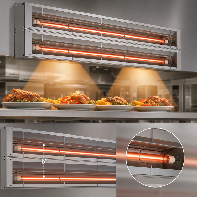 Product image #3 for Hatco Glo-Ray 36-Inch Double Lighted Infrared Strip Heater