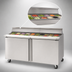 Thumbnail image #3 for Delfield Mega Top 64-Inch Two-Section Sandwich/Salad Prep Refrigerator with 18-Pan Top
