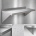 Thumbnail image #3 for Steel Works Stainless 16 x 30 Inch Wall-Mounted Shelf with Two Brackets