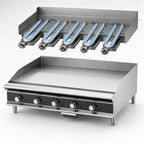 Thumbnail image #3 for Vollrath GGHDM-60 60-Inch Countertop Manual Flat-Top Gas Griddle, 1-Inch Steel Plate, 150,000 BTU