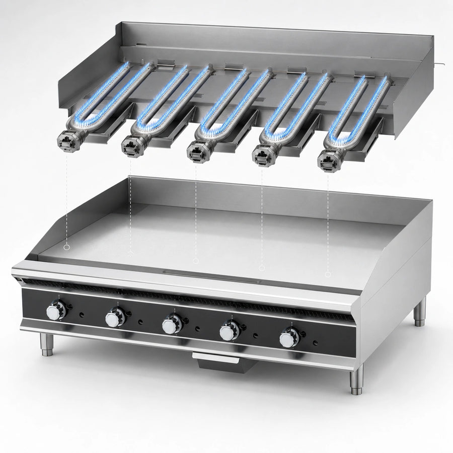 Five High-Output Burners
