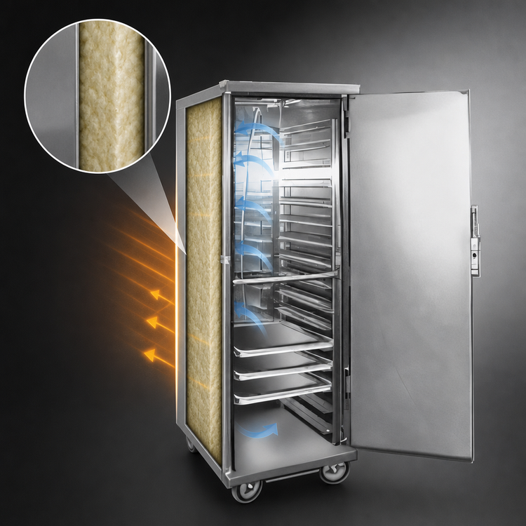 Product image #3 for Insulated Non-Heated Enclosed Transport Cabinet for 18 x 26 Trays, 30 Tray Capacity, 2-Door, Stainless Steel