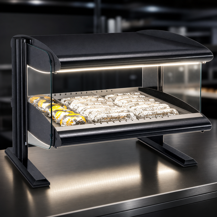 Product image #3 for Hatco HXMH-48 Horizontal Heated Merchandiser with LED Lighting, 48-Inch Countertop Hot Food Warmer