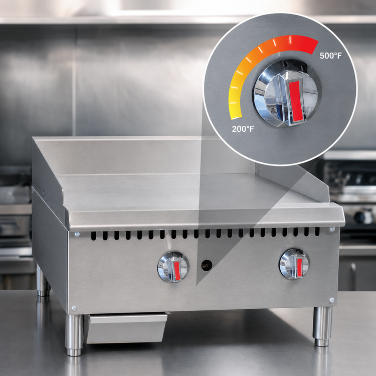 Product image #3 for Serv-Ware 24-Inch Thermostatic Natural Gas Griddle