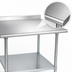 Thumbnail image #3 for Eagle Group Budget Series 48-Inch x 30-Inch 430 Stainless Steel Work Table with Rear Up-Turn and Undershelf