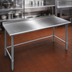 Thumbnail image #3 for Eagle Group Budget Series 120 x 36 Inch Stainless Steel Work Table with Rear Up-Turn and Galvanized Base