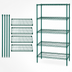 Thumbnail image #3 for Quantum 5-Shelf Wire Shelving Starter Unit, 24 x 18 x 63 Inches, Stationary, Green Epoxy