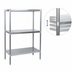 Thumbnail image #3 for BK Resources Stainless Steel Dry Storage Shelving Unit, 55 x 24 x 60 Inches, 3 Adjustable Shelves