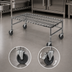 Thumbnail image #3 for EagleGard Mobile Wire Dunnage Rack with 5-Inch Casters, 48 x 24 x 14 Inches, 800 lb Capacity