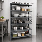 Thumbnail image #3 for Quantum IRONMAN 39-1842-6 6-Shelf Open Steel Shelving Unit, 42 x 18 x 39 Inches, 400 lb. Capacity Per Shelf