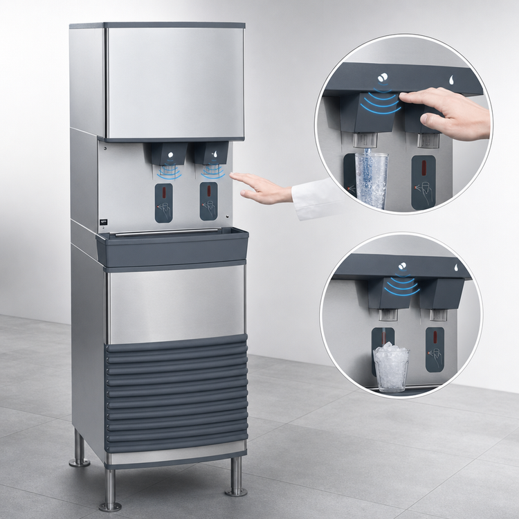 Product image #3 for Symphony Plus 25FB414W-S Freestanding Ice and Water Dispenser with SensorSAFE™ Chewblet® Nugget Ice, Water-Cooled