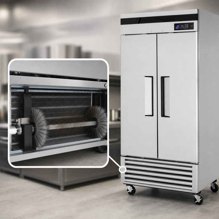 Product image #3 for Turbo Air Super Deluxe Two-Section Reach-In Refrigerator, Bottom Mount, Solid Doors, 29.19 Cu. Ft.