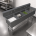 Thumbnail image #3 for John Boos Pro-Bowl 4-Compartment Stainless Steel Floor Sink, 16-Gauge 300-Series, 85-1/8