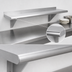 Thumbnail image #3 for Advance Tabco 108-Inch Wall-Mounted Stainless Steel Shelf, 15-Inch Deep, 18-Gauge 430 Series, Satin Finish