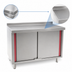 Thumbnail image #3 for Spec-Master Marine Series Enclosed Work Table, Cabinet Base with Sliding Doors, 84 x 30 Inches, 14-Gauge 304 Stainless Steel Top