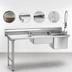 Thumbnail image #3 for Eagle Group 72-Inch Straight Soiled Dishtable with Pre-Rinse Sink, Left-to-Right Operation