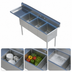 Thumbnail image #3 for Sapphire Manufacturing 68-1/2-Inch 3-Compartment Stainless Steel Sink with Left Drainboard