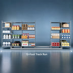 Thumbnail image #3 for Metro qwikTRAK LBTS13NA HD 13-Foot Aluminum Shelving Track Set