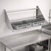 Thumbnail image #3 for Advance Tabco Special Value Series Wall-Mounted Stainless Steel Tubular Sorting Shelf, 42 Inch, for 2 Full-Size Dish Racks