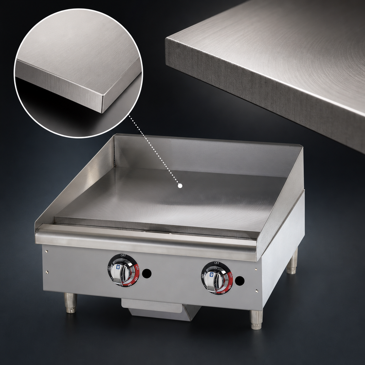 Product image #3 for Star-Max Heavy Duty 24-Inch Manual Gas Countertop Griddle with 1-Inch Polished Steel Plate